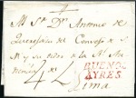 Stamp of Large Lots and Collections 1770s-1830s, LATIN AMERICA: Stampless covers, some
