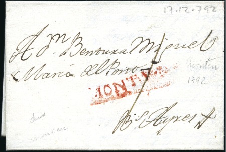 Stamp of Large Lots and Collections 1770s-1830s, LATIN AMERICA: Stampless covers, some