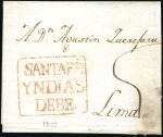Stamp of Large Lots and Collections 1770s-1830s, LATIN AMERICA: Stampless covers, some