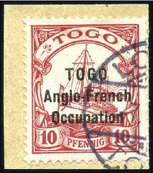 Stamp of Germany » German Colonies » Togo » Togo British Occupation 1914 German Colonial Issue 10pfg carmine, from the