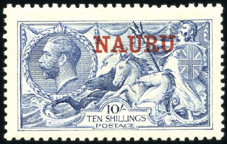 Stamp of Nauru 1916 2s6d to 10s, mint hinge remainder, fine & wel