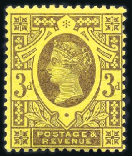 Stamp of Great Britain » 1855-1900 Surface Printed 1887-1900 Jubilee issue 3d purple on orange paper,