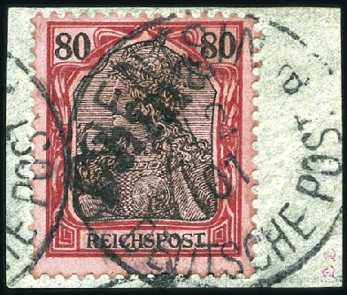Stamp of Germany » German Foreign Offices » German Post in China 1900 Handstamps for Tientsin 80pfg dark reddish ca
