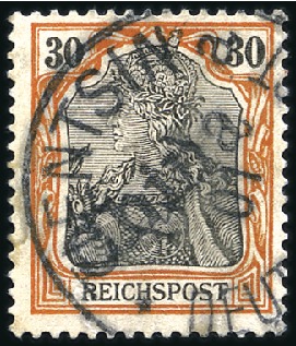 Stamp of Germany » German Foreign Offices » German Post in China 1900 Handstamps for Tientsin 30pfg reddish orange 