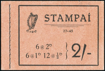 Stamp of Ireland 1945 2s booklet without advertising, serial no. 27