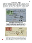 Stamp of Peru » French Post Office 1841-72, 9 covers on 8 exhibit pages showing vario