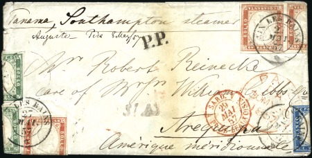 Stamp of Peru » Collections and Large Lots INBOUND MAIL, 1826-84, spectacular holding on stoc