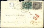 Stamp of Peru » Collections and Large Lots INBOUND MAIL, 1826-84, spectacular holding on stoc
