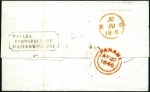 Stamp of Chile 1821-80, Fat stockbook with over 60 covers (few fr