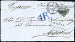 Stamp of Chile 1821-80, Fat stockbook with over 60 covers (few fr