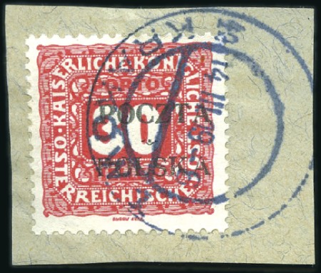 Stamp of Poland » Poland Later Issues 1919 Postage Due 30h red surch with type IIa, posi