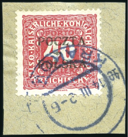 Stamp of Poland » Poland Later Issues 1919 Postage due 40 red with POCZTA POLSKA ovpt. t