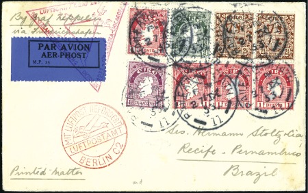 Stamp of Ireland 1933 Chicago flight (Seiger 238) to Brazil, neatly