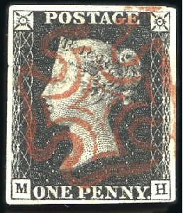 Stamp of Great Britain » 1840 1d Black and 1d Red plates 1a to 11 Plate 5 MH with fine to very good margins, crisp a