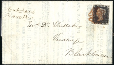 Stamp of Great Britain » 1840 1d Black and 1d Red plates 1a to 11 Plate 2 IK with close to very good margins tied by