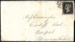 Stamp of Great Britain » 1840 1d Black and 1d Red plates 1a to 11 Plate 6 DF, touched at top right corner otherwise 