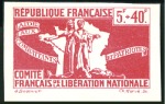 Stamp of Colonies françaises 1943 CFLN Deux essais : 5F+40F rose-rouge, 5F+40F 
