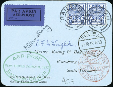 Stamp of Ireland 1924-39 First Flights & airmail covers, an attract