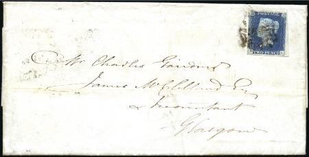 Stamp of Great Britain » 1840 2d Blue (ordered by plate number) Plate 1 BL with good to huge margins with double l