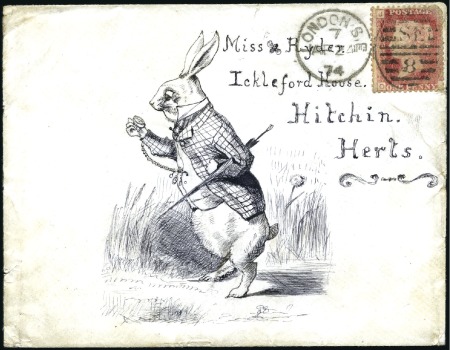 Stamp of Great Britain » Hand Illustrated and Printed Envelopes 1875 (Apr 2) Pen and ink hand illustrated envelope