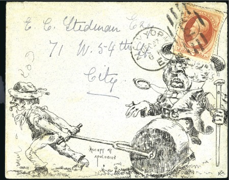 Stamp of United States Printed illustrated comical envelope with 1879 2c 