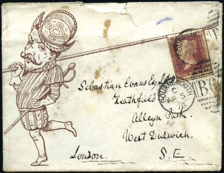 Stamp of Great Britain » Hand Illustrated and Printed Envelopes 1878 (Apr 5) Printed illustrated envelope in brown