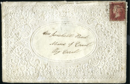 Stamp of Great Britain » Valentines Envelopes 1858 (Feb 10) Elaborate embossed envelope with 185