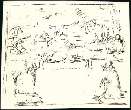 Stamp of Great Britain » 1840 Mulreadys & Caricatures William Makepeace Thackeray mulready caricature pr