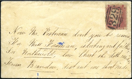 Stamp of Great Britain » 1854-70 Perforated Line Engraved 1861 (Aug 19) Envelope with address written in poe