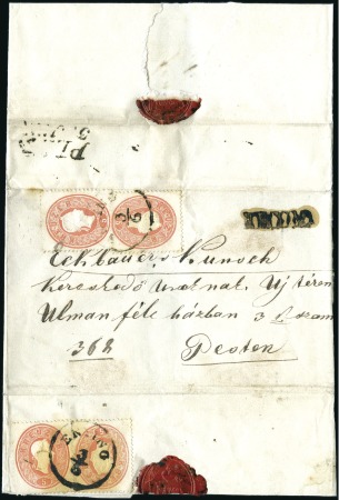 Stamp of Hungary 1854-72 Group of 15 Austrian covers/stationery use
