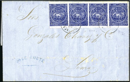 Stamp of Ecuador » 1865-72 First Issue 1/2r Indigo (or Dark Ultramarine), amazing intense