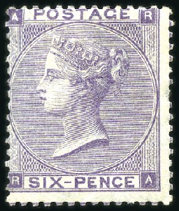 Stamp of Great Britain » 1855-1900 Surface Printed 1862-64 6d Lilac, wmk Emblems (strongly shifted sh