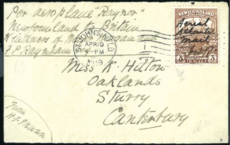 Stamp of Canada » Newfoundland 1919 (May 18) The Raynham & Morgan Flight (First A