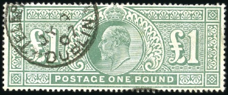 Stamp of Great Britain » King Edward VII 1902-10 2s6d, 5s, 10s and £1 all used in Ireland, 