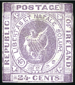 Stamp of Ireland » Forerunners (L1-L45) 1865-67 Fenian Issues: 24c mauve-purple, unused, s