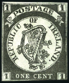 Stamp of Ireland » Forerunners (L1-L45) 1865-67 Fenian Issues: 1c black on green, unused, 