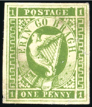 Stamp of Ireland » Forerunners (L1-L45) 1893 "Erin go Brach" 1d green, unused, thinned, ve