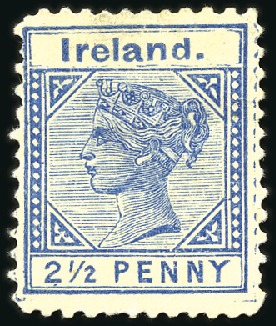 Stamp of Ireland » Forerunners (L1-L45) 1893 Colonial Design: 2 1/2d Blue, unused, thinned