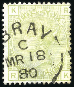 Stamp of Great Britain » Collections 1867-72 IRISH CANCELS on QV Surface Printed stamps