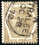 Stamp of Great Britain » Collections 1867-72 IRISH CANCELS on QV Surface Printed stamps