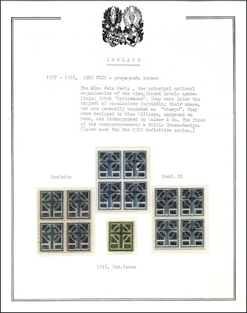 Stamp of Ireland » Forerunners (L1-L45) 1907-22 Forerunners Collection: Attractive assembl