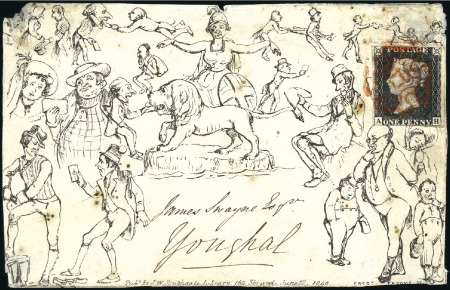 Stamp of Great Britain » 1840 Mulreadys & Caricatures Mulready caricature by Southgate, no.5, envelope f