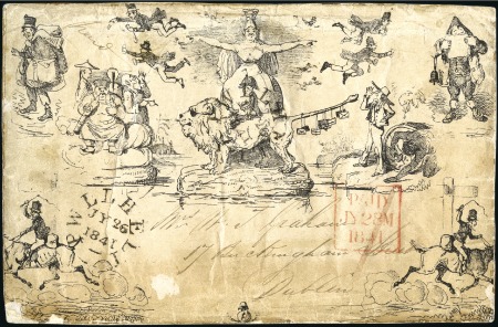 Stamp of Great Britain » 1840 Mulreadys & Caricatures Mulready caricature by John Leech, Fores's Comic N