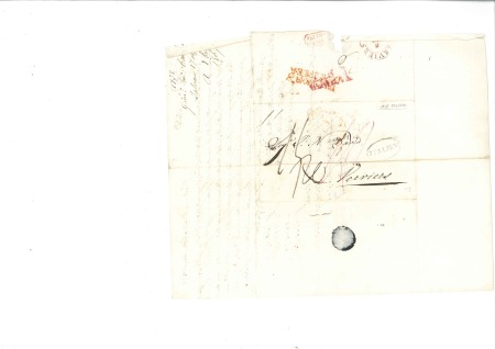 Stamp of Italy 1824-38, 33 Pre-stamp covers to Belgium showing va