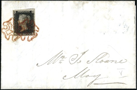Stamp of Great Britain » 1840 1d Black and 1d Red plates 1a to 11 Plate 5 KC with fine to huge margins, on 1840 (Jul
