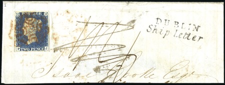 Stamp of Great Britain » 1840 2d Blue (ordered by plate number) Plate 1 PJ with good to large margins, tied by two