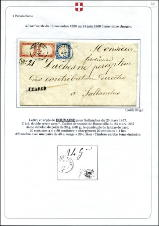 Stamp of France » Collections Etude sur les Tarifs de la Poste aux Lettres en Pays de Savoie de 1792 à 1876