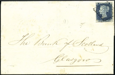 Stamp of Great Britain » 1840 2d Blue (ordered by plate number) Plate 1 OB, two margins, tied by neat "285" Irish 