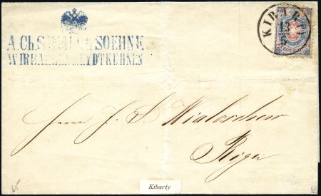 Stamp of Poland » Poland 1860 Kingdom of Poland 1864 Cover franked 10k bearing very fine KIBARTY 1