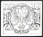 Stamp of Poland » Poland Later Issues 1918 approx. Group of 98 essays in black or colour